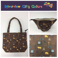 Medium Tote Bag with Zip- Farmers Fighting Spirit - Animals Medium Tote Bag with Zip- Farmers Fighting Spirit - Animals